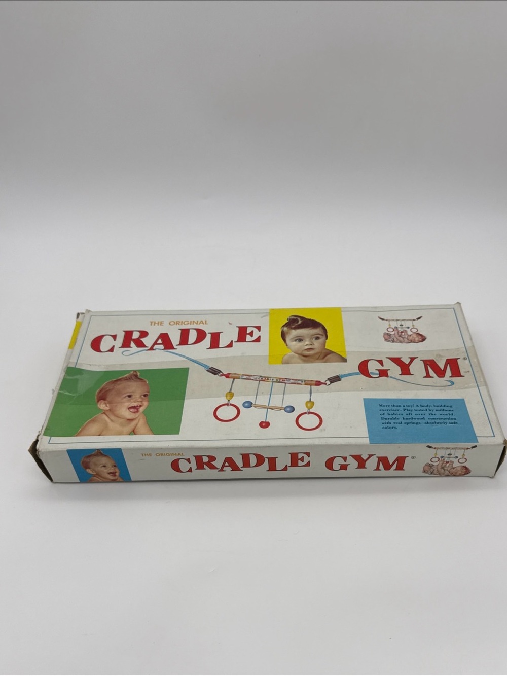 Vintage 1950’s The Original Cradle Gym Wooden Set With Original Box USA #3
